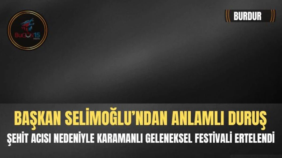BAŞKAN SELİMOĞLU’NDAN ANLAMLI DURUŞ