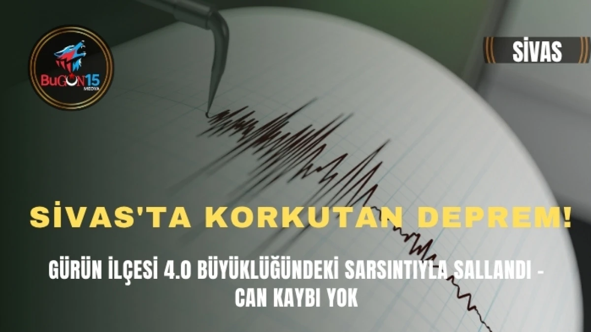 SİVAS'TA KORKUTAN DEPREM! GÜRÜN İLÇESİ 4.0 BÜYÜKLÜĞÜNDEKİ SARSINTIYLA SALLANDI – CAN KAYBI YOK